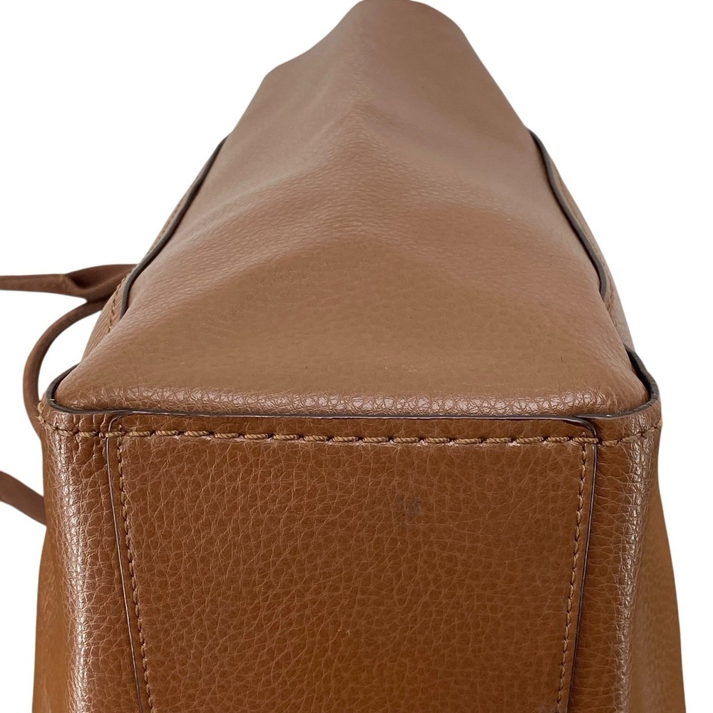 Coach Derby Tote Saddle Brown Pebbled Leather Shoulder Bag F58660 - Picture 8 of 12